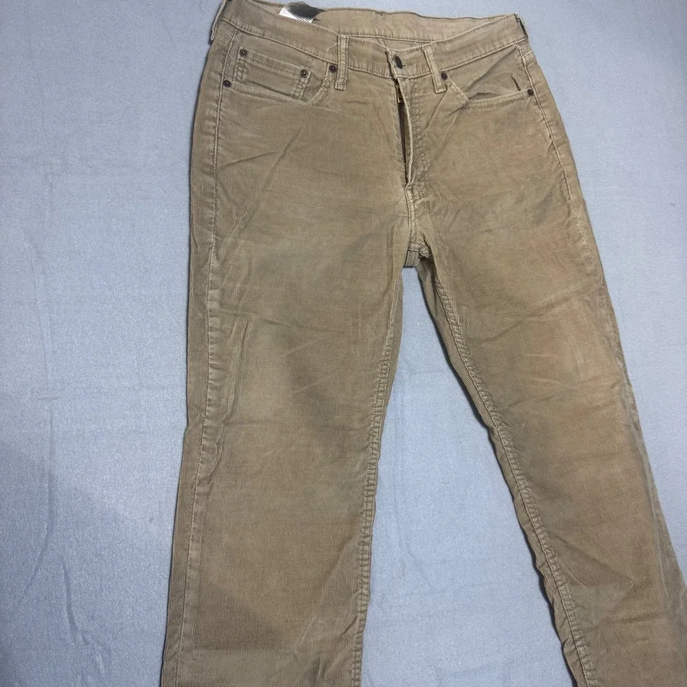 Levis 514 Straight Fit Corduroy Pants Khaki Tan PC9-00514-0796 Mens 33x30
